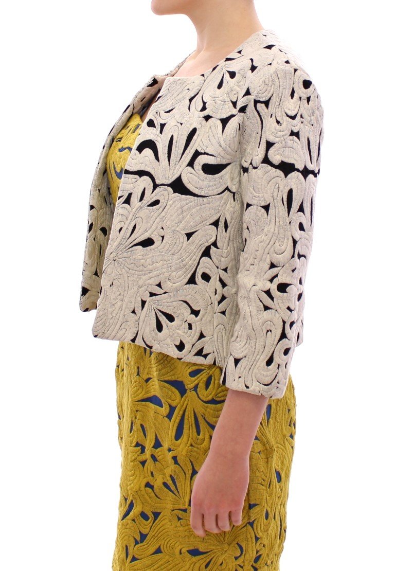 White Short Cropped Dress Jacket