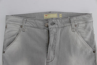 Gray Wash Denim Cotton Stretch Slim Fit Jeans