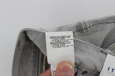 Gray Wash Denim Cotton Stretch Slim Fit Jeans