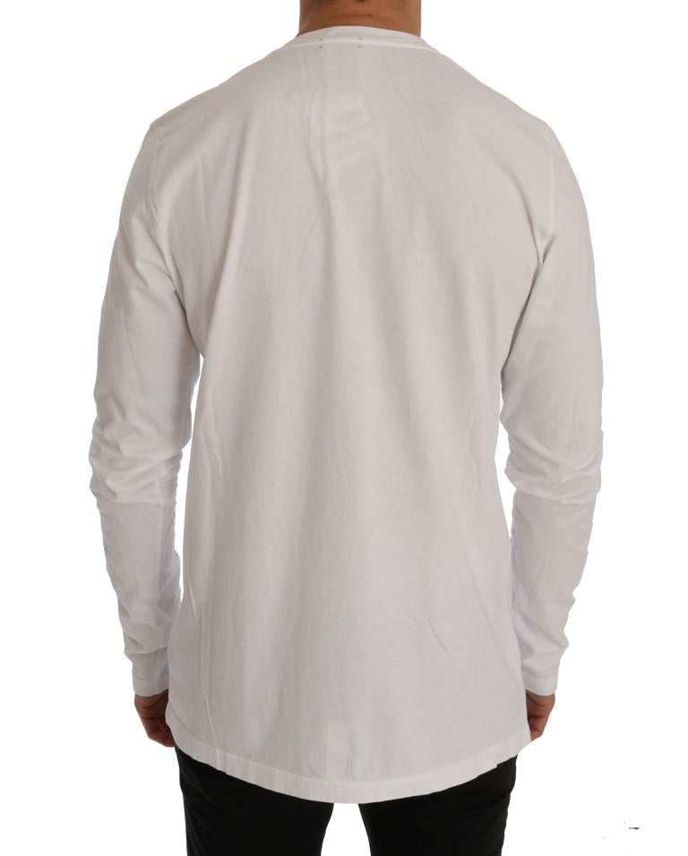 White Motive Flag Long Sleeve T-Shirt
