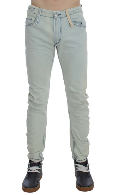 Blue Wash Denim Cotton Stretch Slim Fit Jeans