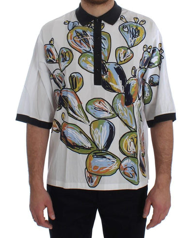 Multicolor Motive Print Cotton T-shirt