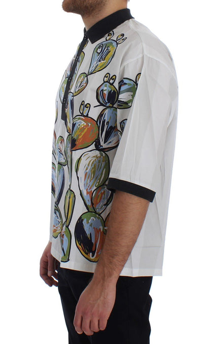 Multicolor Motive Print Cotton T-shirt