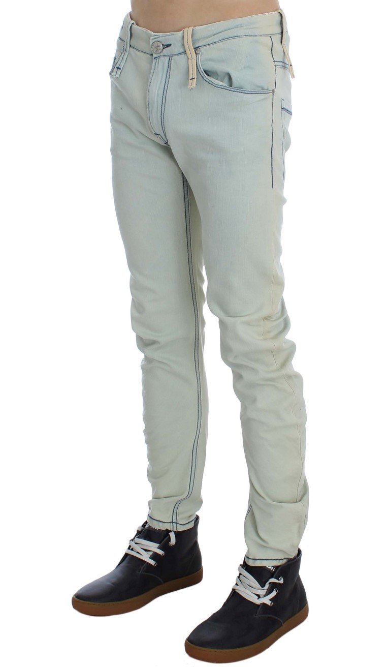 Blue Wash Denim Cotton Stretch Slim Fit Jeans