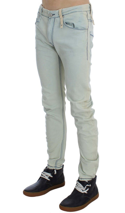 Blue Wash Denim Cotton Stretch Slim Fit Jeans