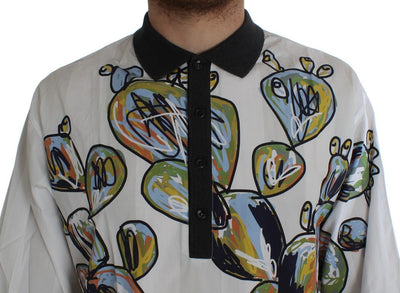 Multicolor Motive Print Cotton T-shirt