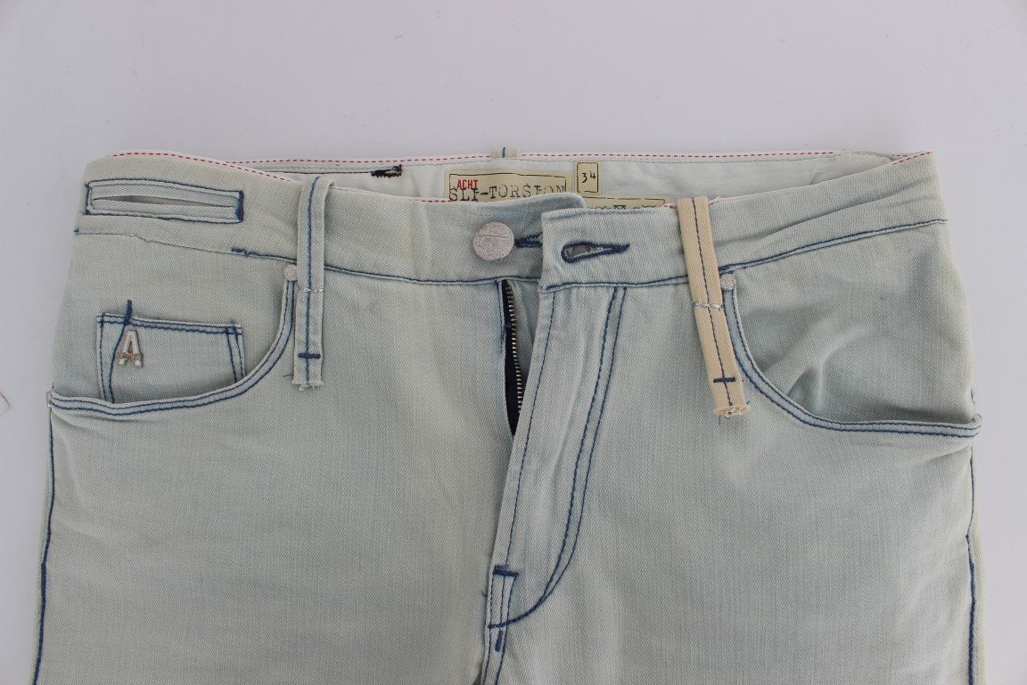 Blue Wash Denim Cotton Stretch Slim Fit Jeans