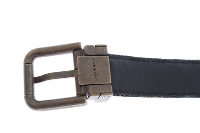 Brown Velvet Leather Gold Belt