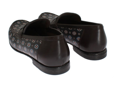 Blue Bordeaux Leather Loafers