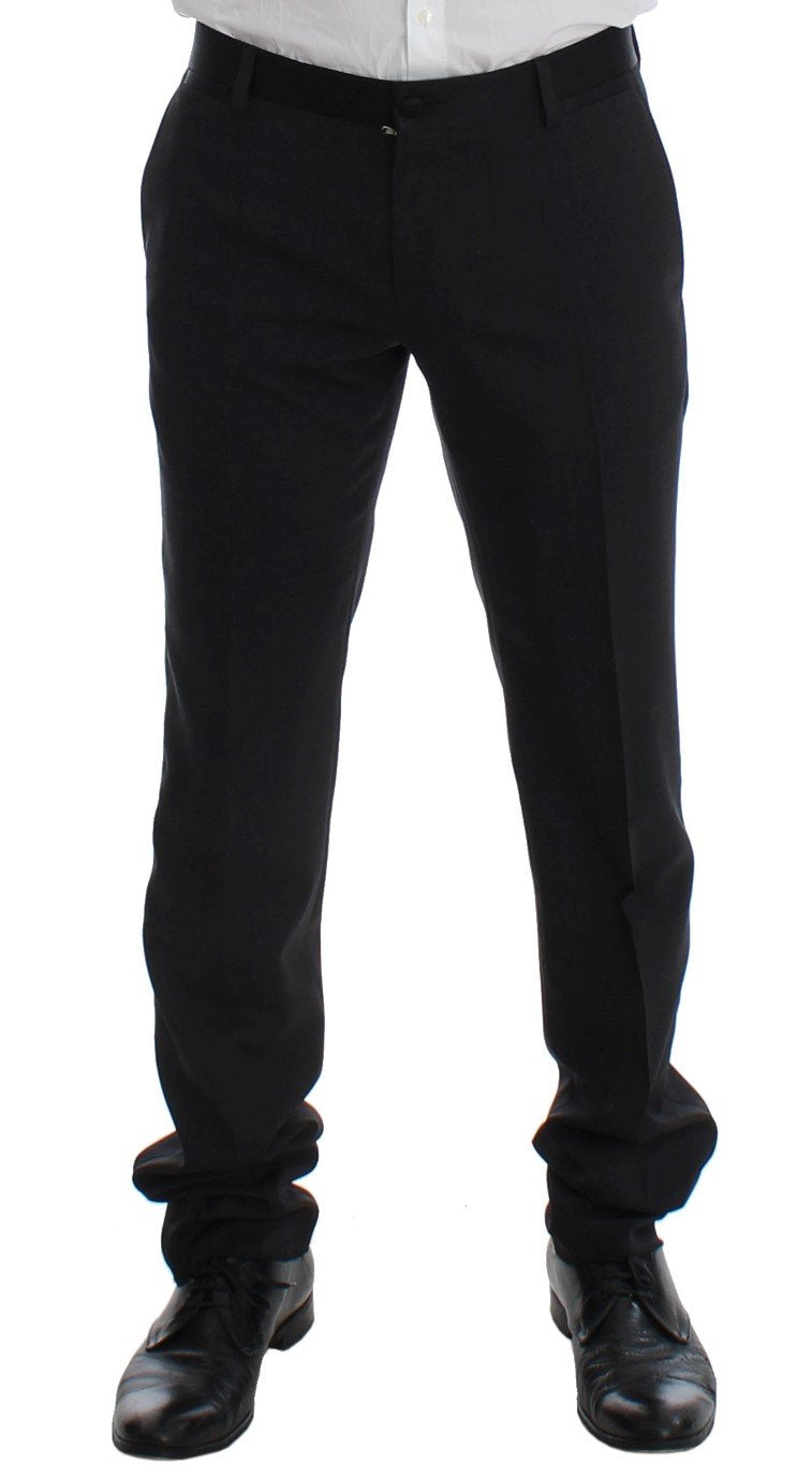 Blue Velvet Gray 3 Piece Slim Fit Suit