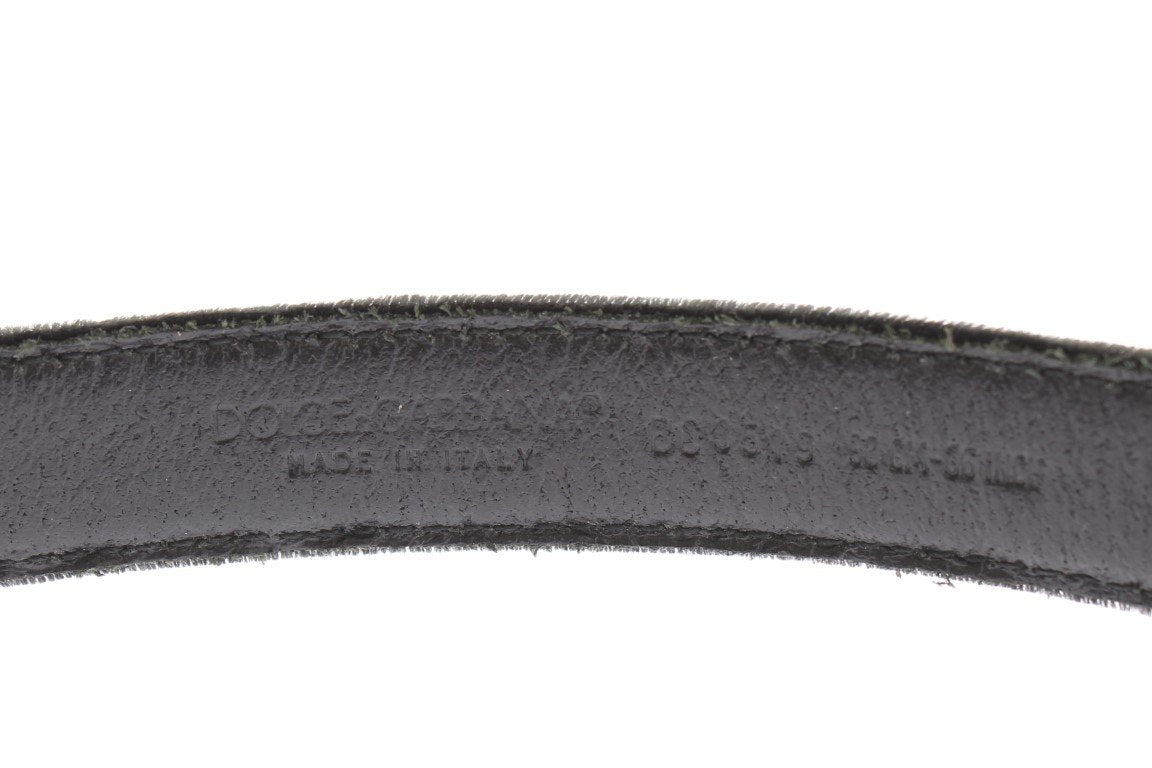 Brown Velvet Leather Gold Belt