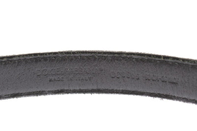 Brown Velvet Leather Gold Belt