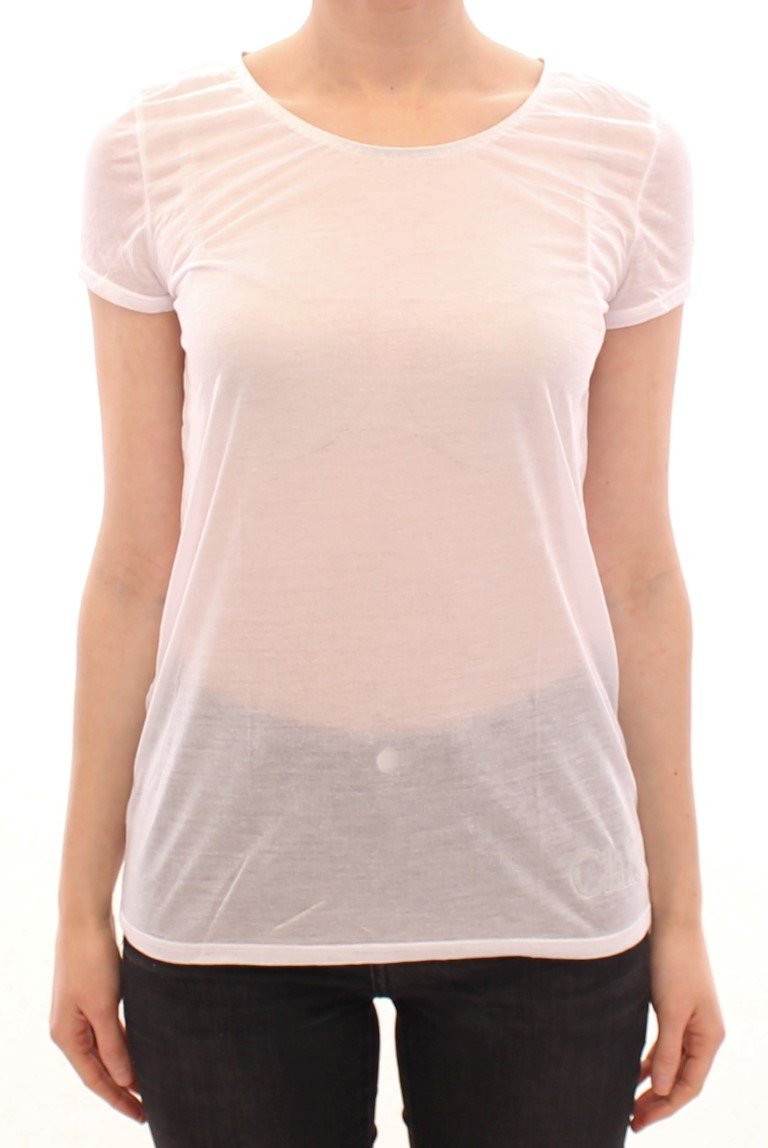 White shortsleeve crewneck t-shirt