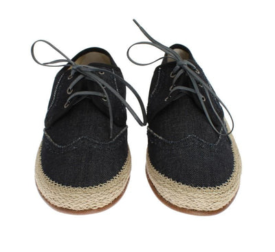Blue Denim Cotton Casual Shoes