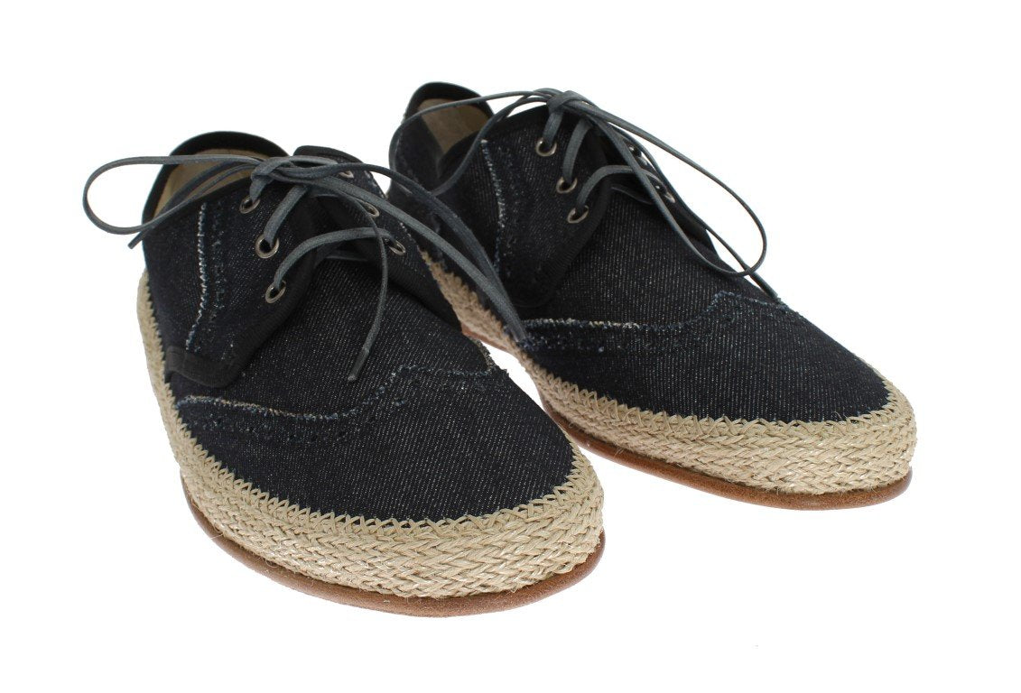 Blue Denim Cotton Casual Shoes