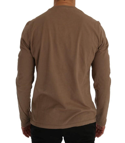 Beige Motive Brand Long Sleeve T-Shirt