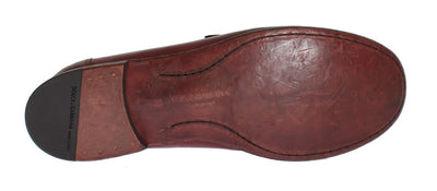 Bordeaux Leather Loafers Shoes