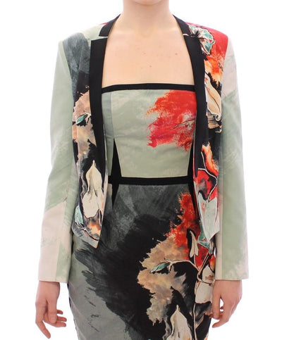 Multicolor Short Floral Blazer Jacket