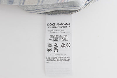 Crewneck AGOSTO PANAREA Print Linen T-shirt