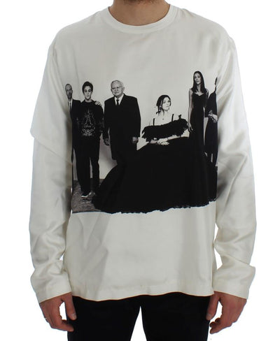 DG FAMILY Print Crewneck Silk Sweater