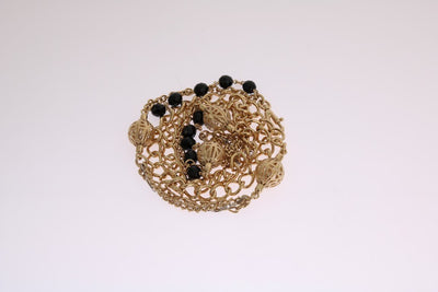 Red VON Leather Crystal Carretto POM POM Bag