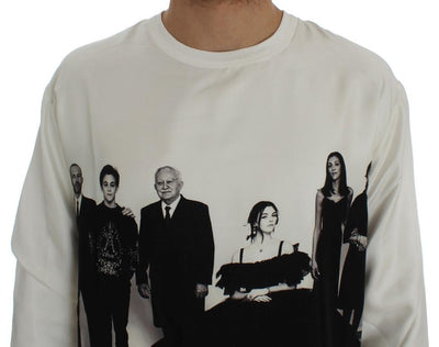 DG FAMILY Print Crewneck Silk Sweater