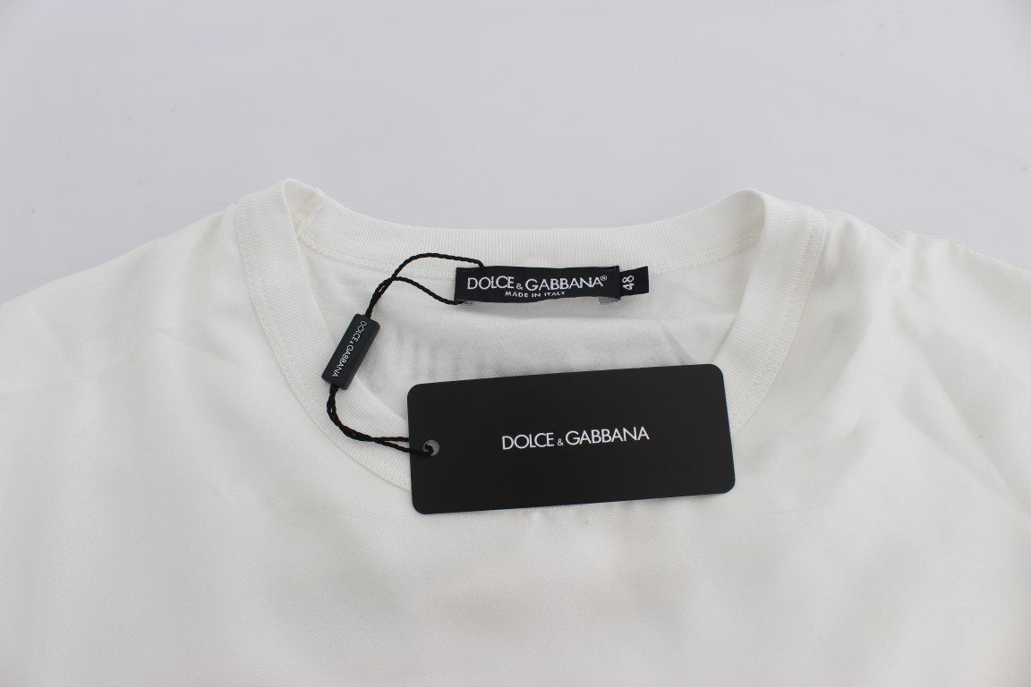 DG FAMILY Print Crewneck Silk Sweater
