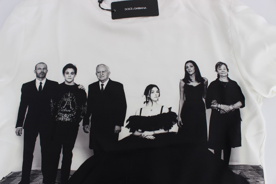 DG FAMILY Print Crewneck Silk Sweater