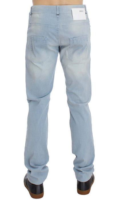 Blue Denim Cotton Stretch Slim Fit Jeans