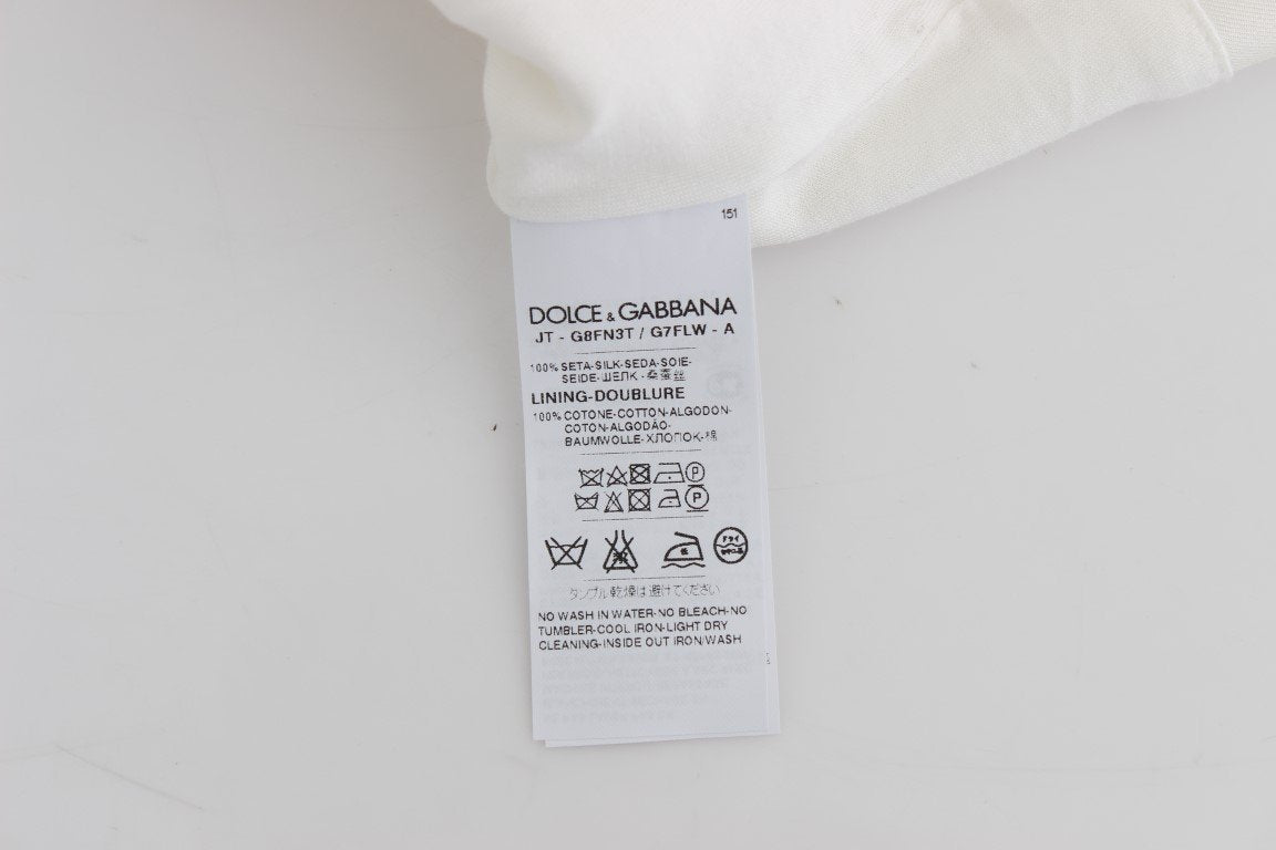DG FAMILY Print Crewneck Silk Sweater