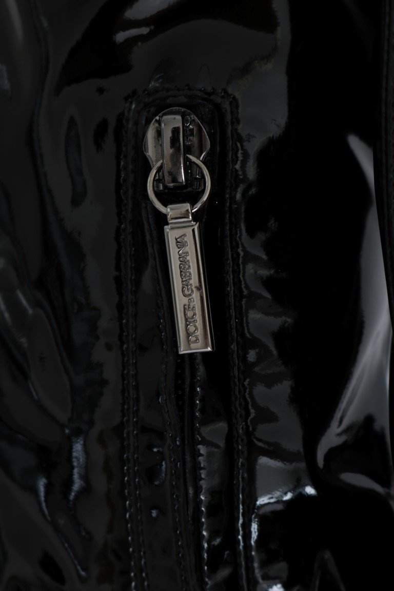 Black Leather Over Knee Boots