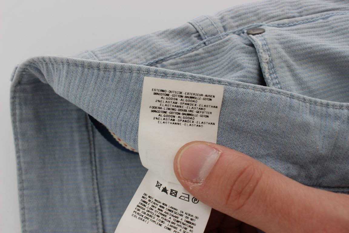 Blue Denim Cotton Stretch Slim Fit Jeans