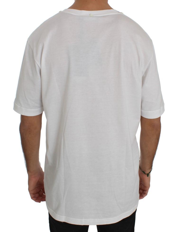 White Cotton Crewneck T-shirt