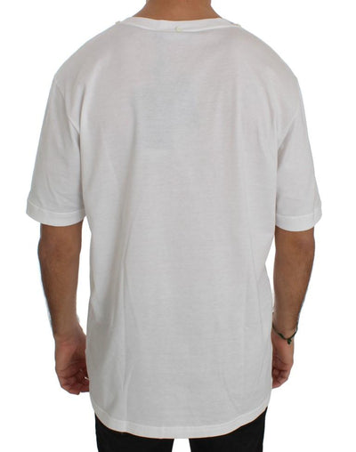 White Cotton Crewneck T-shirt