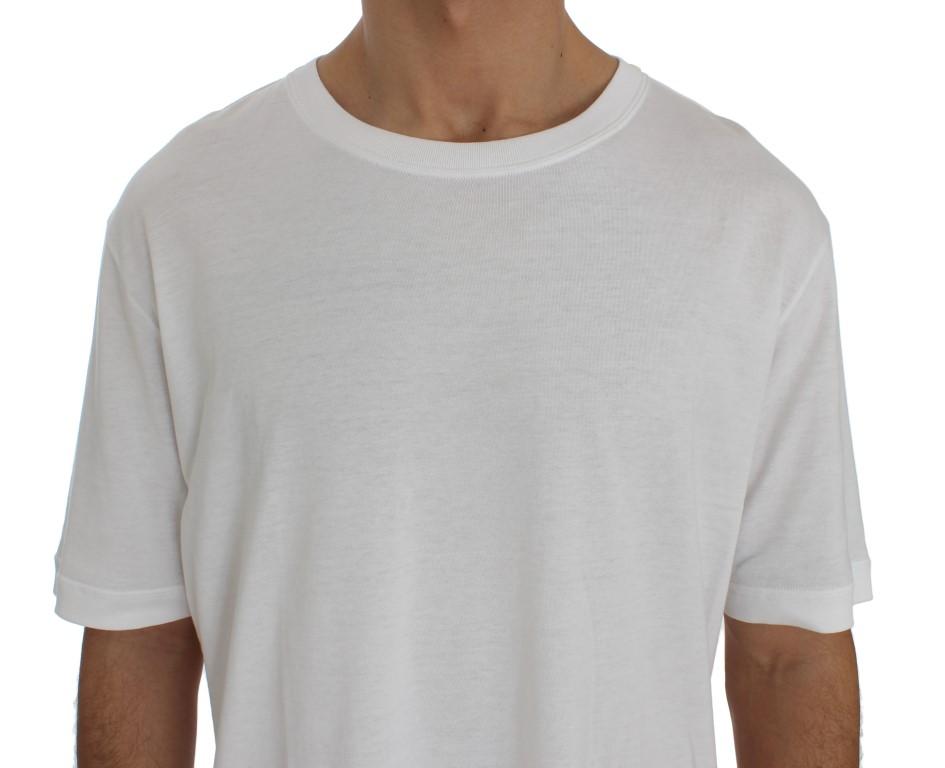 White Cotton Crewneck T-shirt