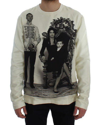 DG FAMILY Print Crewneck Silk Sweater