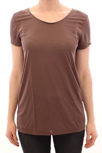 Brown shortsleeve crewneck t-shirt