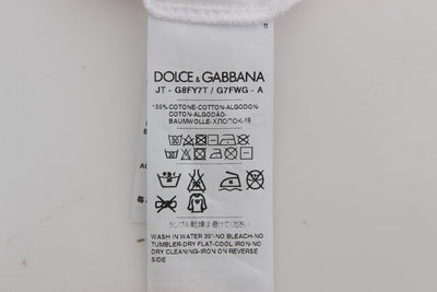 White Cotton Crewneck T-shirt