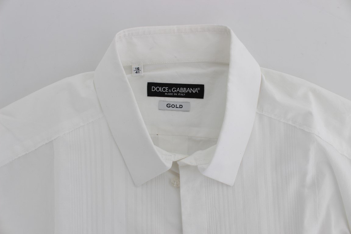 White Cotton Slim Fit GOLD Shirt