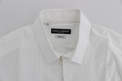 White Cotton Slim Fit GOLD Shirt