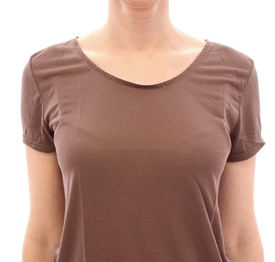 Brown shortsleeve crewneck t-shirt