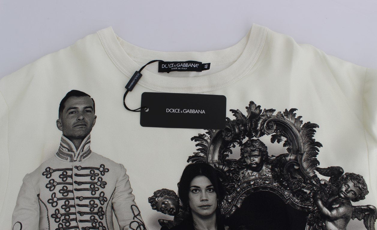 DG FAMILY Print Crewneck Silk Sweater