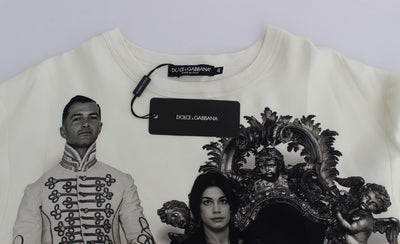 DG FAMILY Print Crewneck Silk Sweater