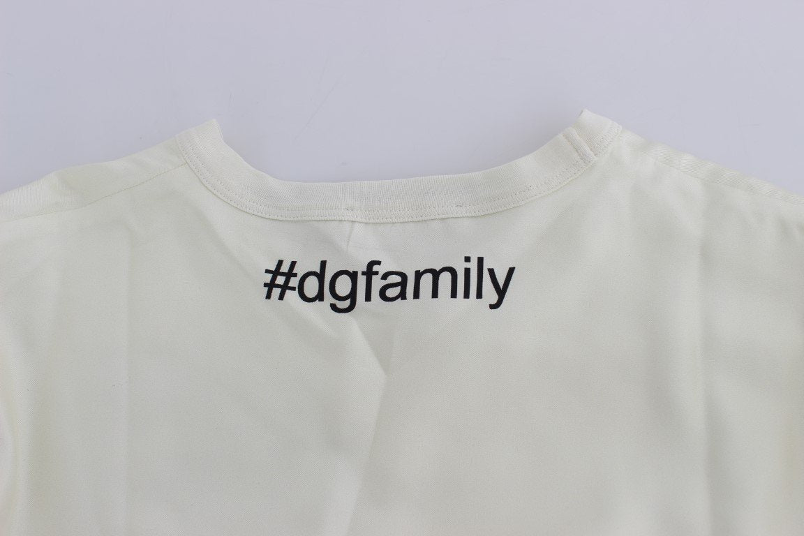 DG FAMILY Print Crewneck Silk Sweater
