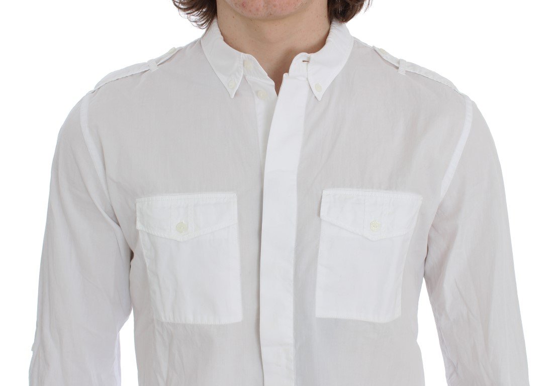 White Cotton SICILIA Casual Slim Fit Shirt