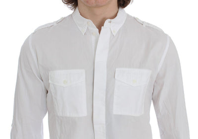 White Cotton SICILIA Casual Slim Fit Shirt