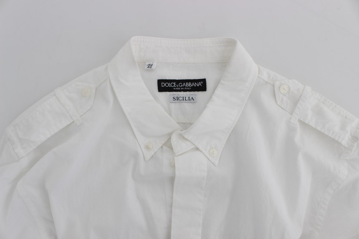 White Cotton SICILIA Casual Slim Fit Shirt