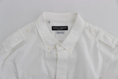 White Cotton SICILIA Casual Slim Fit Shirt