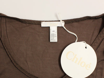 Brown shortsleeve crewneck t-shirt