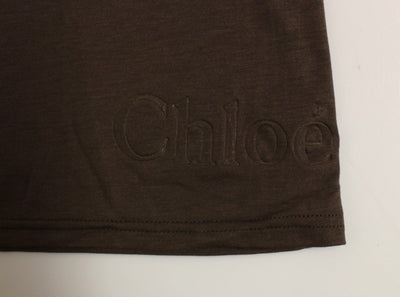 Brown shortsleeve crewneck t-shirt